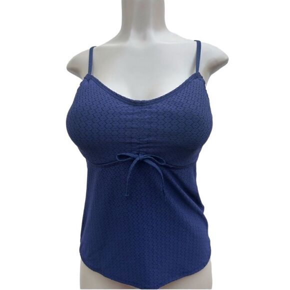 Lands End Womens Top / Bathing Suit Top Size 8 Adjustable Strap Navy Blue - Picture 1 of 8